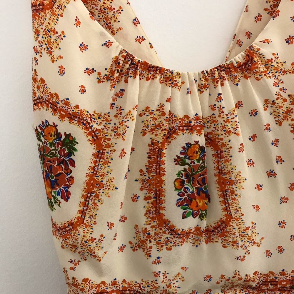 Madewell Silk Twist-Back Floral Dress Pockets 2 A6 - Picture 4 of 8